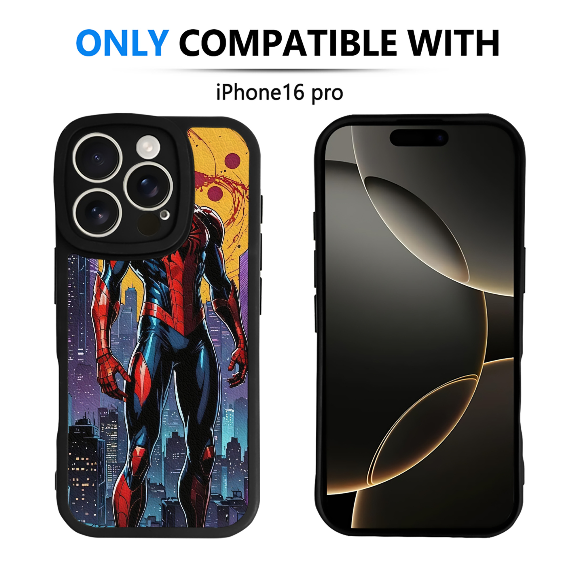 Spider Man スパイダーマン 【iPhone 16シリーズ対応】シリコンスマホケース（レザー調） 材質：シリコン